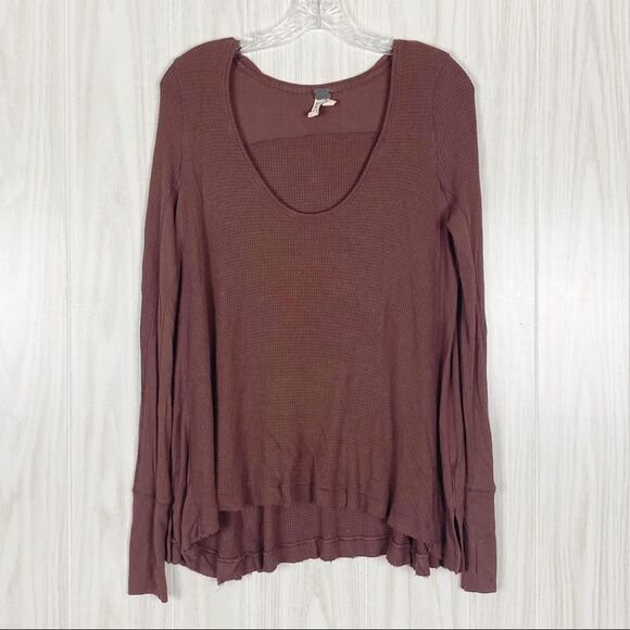 Free People Tops - Free People | We The Free | Malibu Thermal In Maroon Size X Small